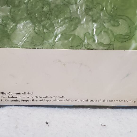 Vintage Regency Viynl Tablecloth 7-702-2 Avocado 60" x 90" Rectangle - Picture 7 of 9